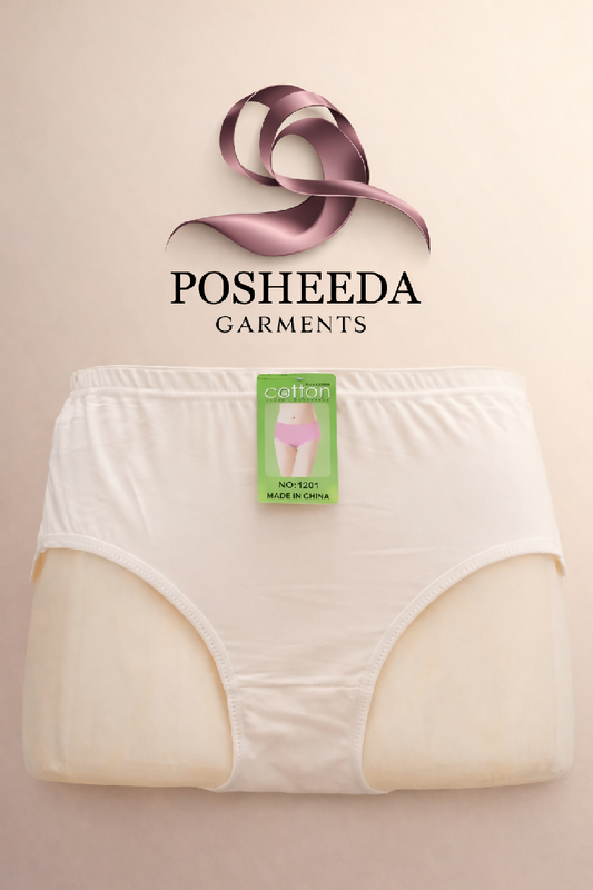 Posheeda Premium Cotton Brief Panty Full Coverage Cotton Underwear