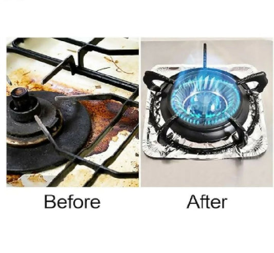 10 Pcs Aluminum Foil Stove Burner Cover