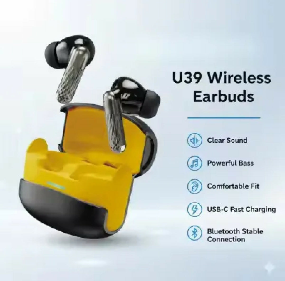 Original U39 Wireless Earbuds Bluetooth High Bass Noise Reduction