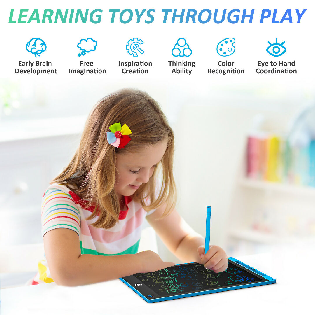 LCD Writing Tablet 10-5 Inch Multicolor Electronic Graphics Tablet Writing Board LCD Writing Pad Drawing Tablet Handwriting Paperless Notepad Graphic Board for Kids