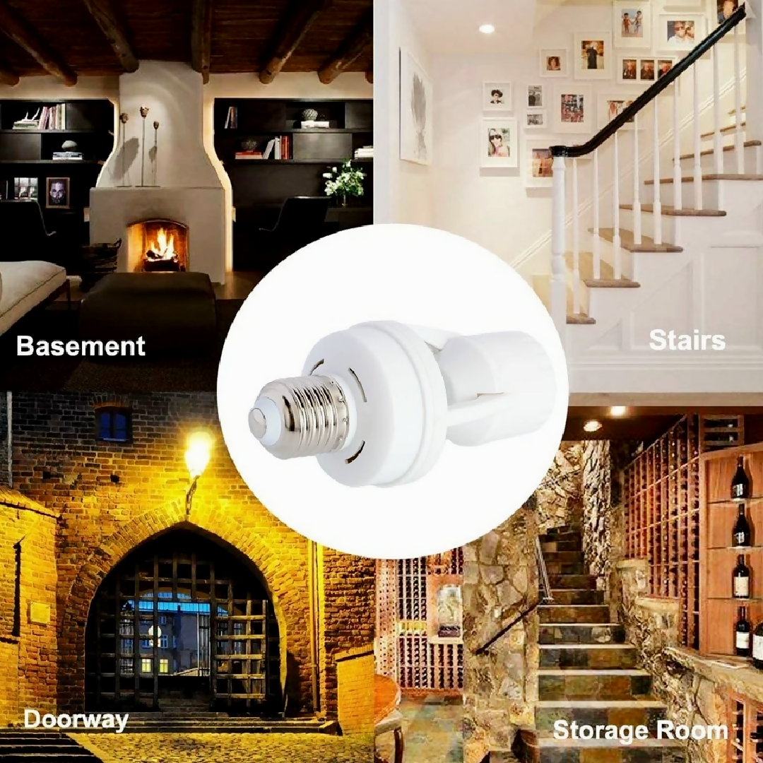 Smart Infrared PIR Motion Sensor E27 Bulb Holder Auto On Off Socket Switch Energy Saving Lamp Base