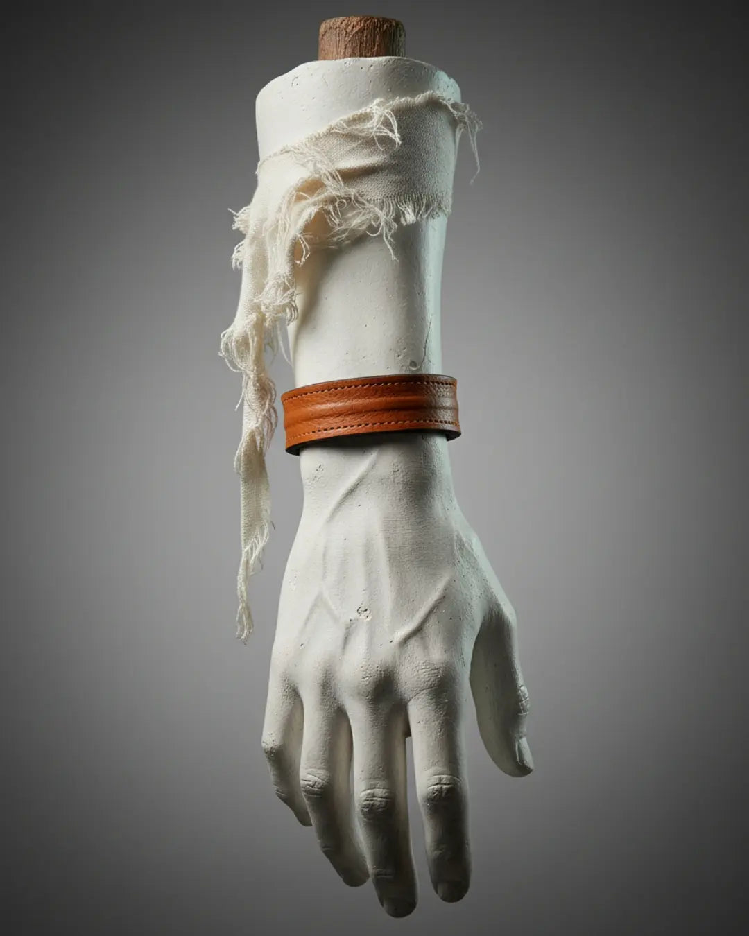 The Grit - Tan Orange - Kara Style Leather Bracelet / Leather Cuff
