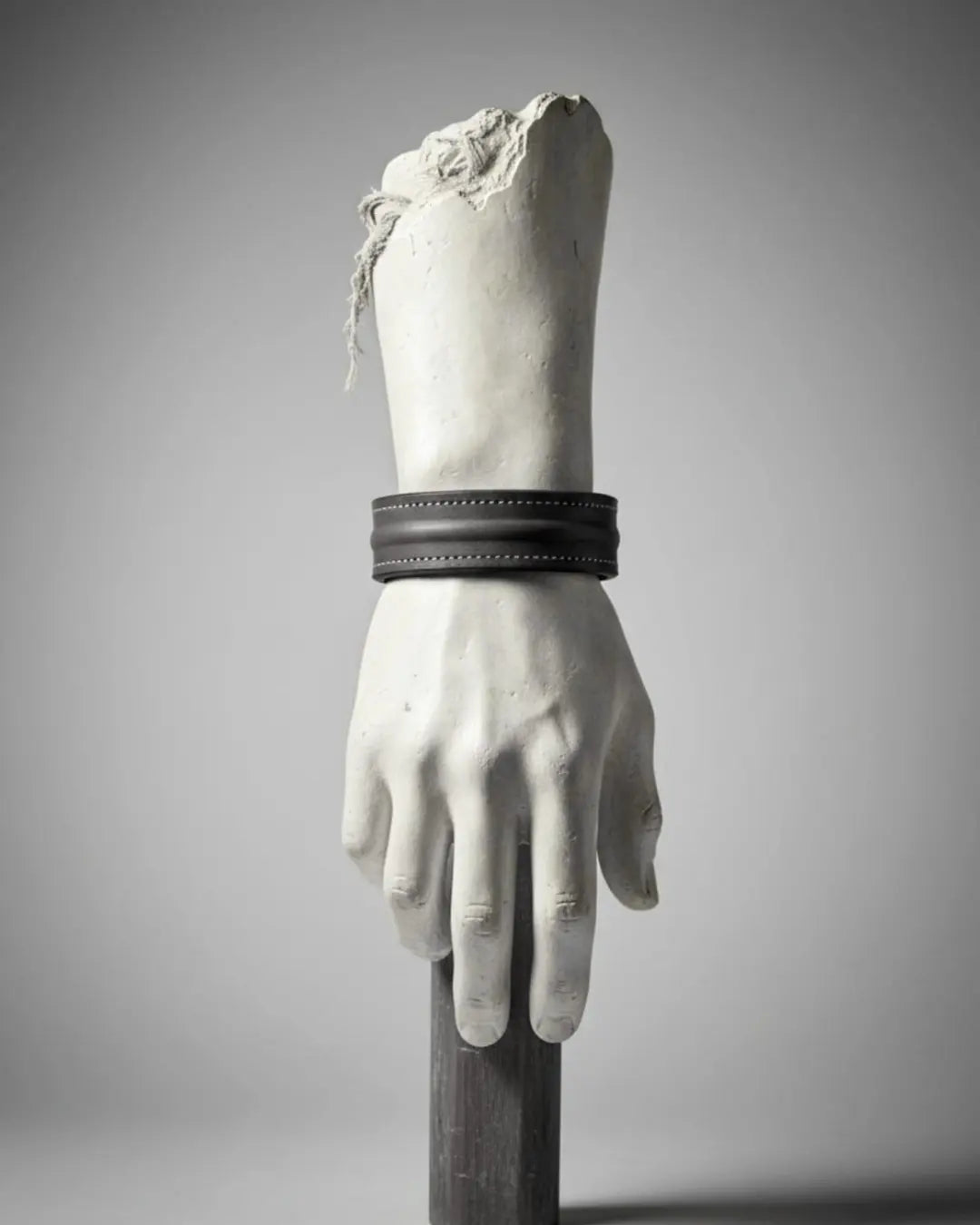The Grit - Taupe Gray - Kara Style Leather Bracelet / Leather Cuff
