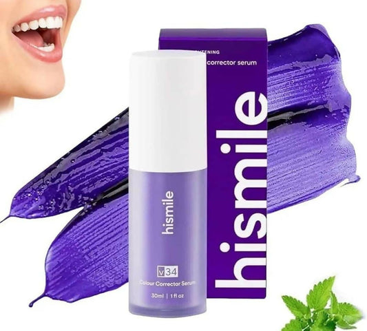 Hismile V34 Purple Whitening Toothpaste Remove Stains Reduce Yellowing Care For Teeth Gums Fresh Breath Brightening Teeth