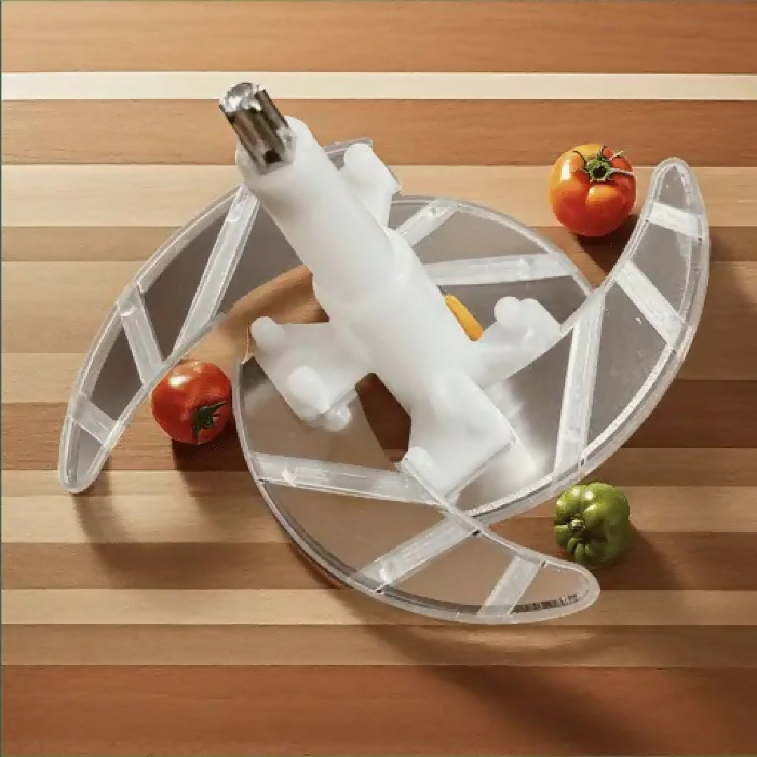 2L Manual Food Chopper - Stainless Steel Push Chopper - Kitchen Multi-purpose Vegetable and Nuts Chopper