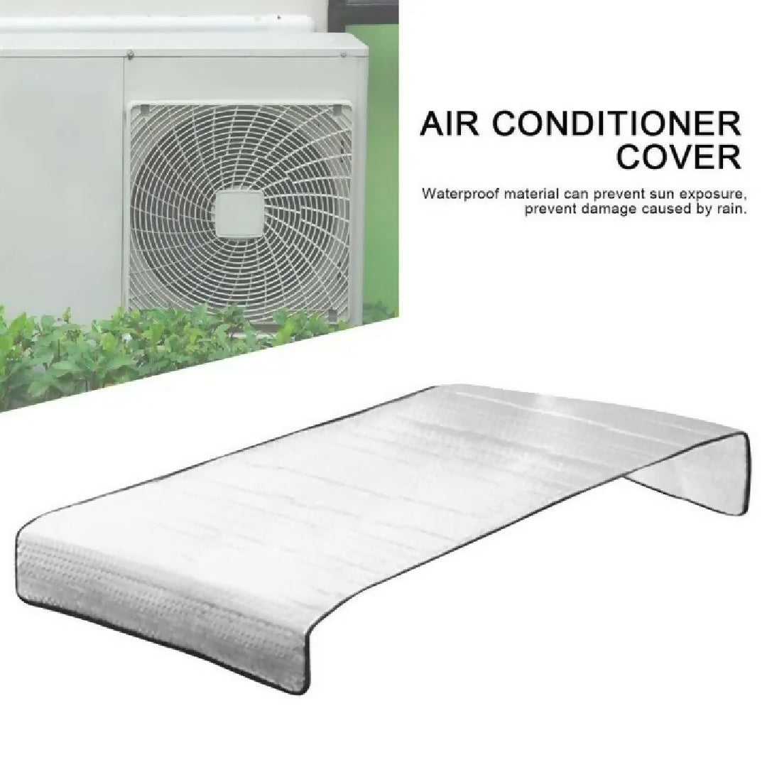 AC Outdoor Unit Sunshade Cover Silver Foil Reflective Heat Shield Dust Protector for Air Conditioner External Units With Clip
