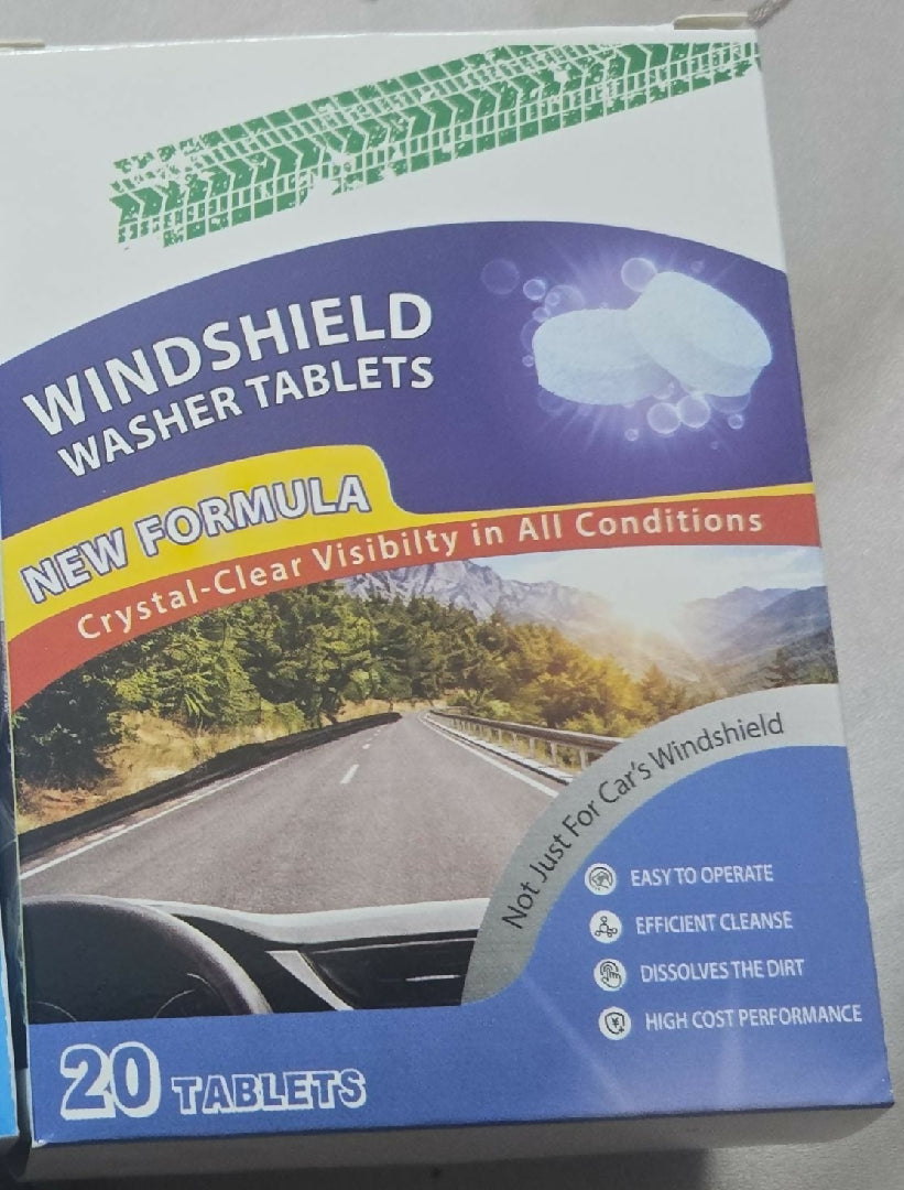 Car Windshield Washer Fluid Concentrate Tablets Solid Effervescent Wiper Cleaning Tablets 20 Tablets