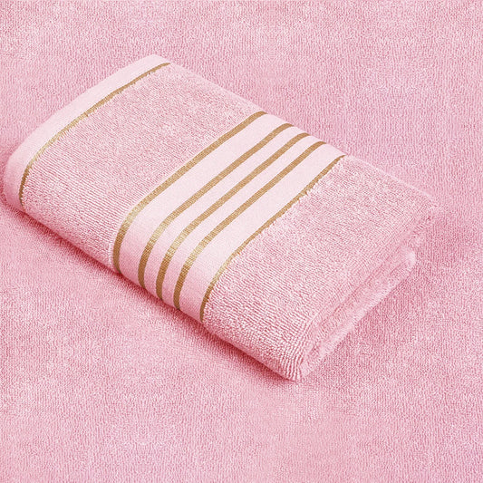 Combed Cotton Pink Towel Set