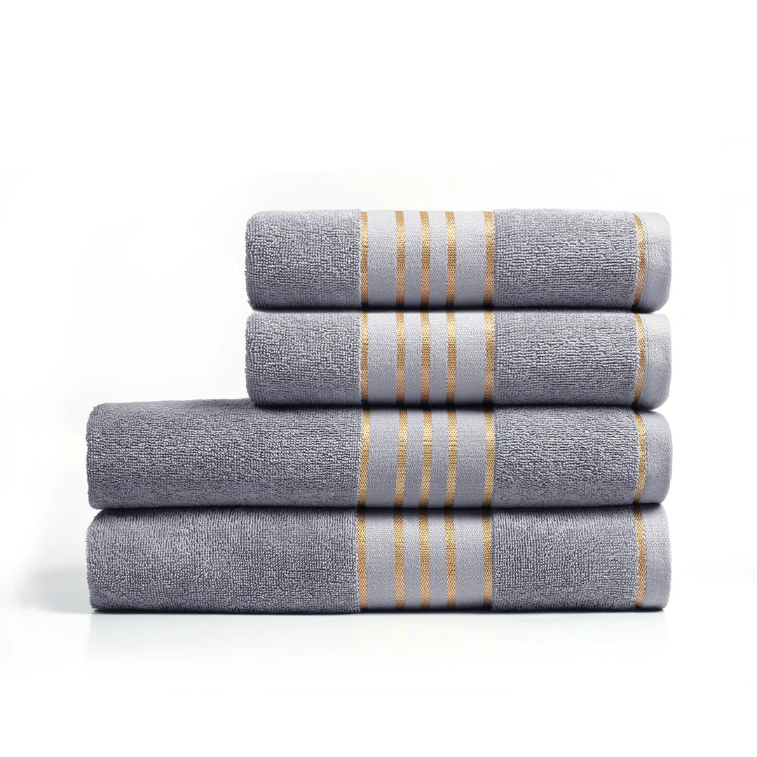 Combed Cotton Grey Towel Set