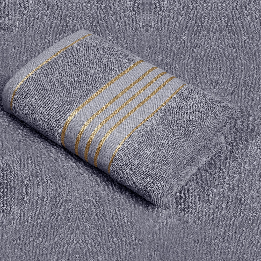 Combed Cotton Grey Towel Set