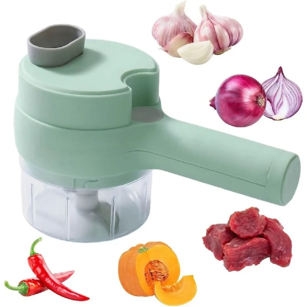 Electric Food Chopper and Vegetable Cutter Multifunctional USB Rechargeable Food Processor Chopping Slicing Grating and Grinding