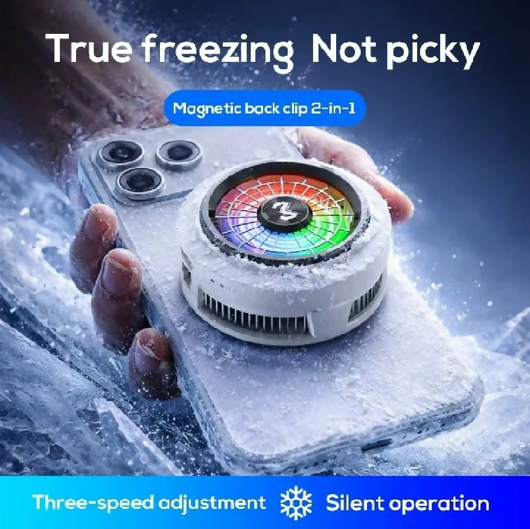 MEMO CX20 Mobile Cooling Fan 3 Gear Magnetic Clip Gaming Cooler with RGB Light