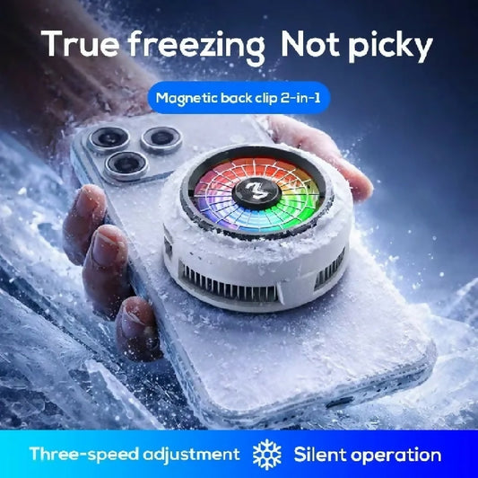 MEMO CX20 Mobile Cooling Fan 3 Gear Magnetic Clip Gaming Cooler with RGB Light