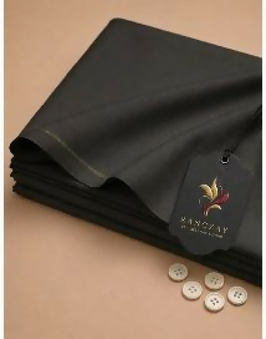 Chocolate Brown Wash n Wear unstitched four meter fabric