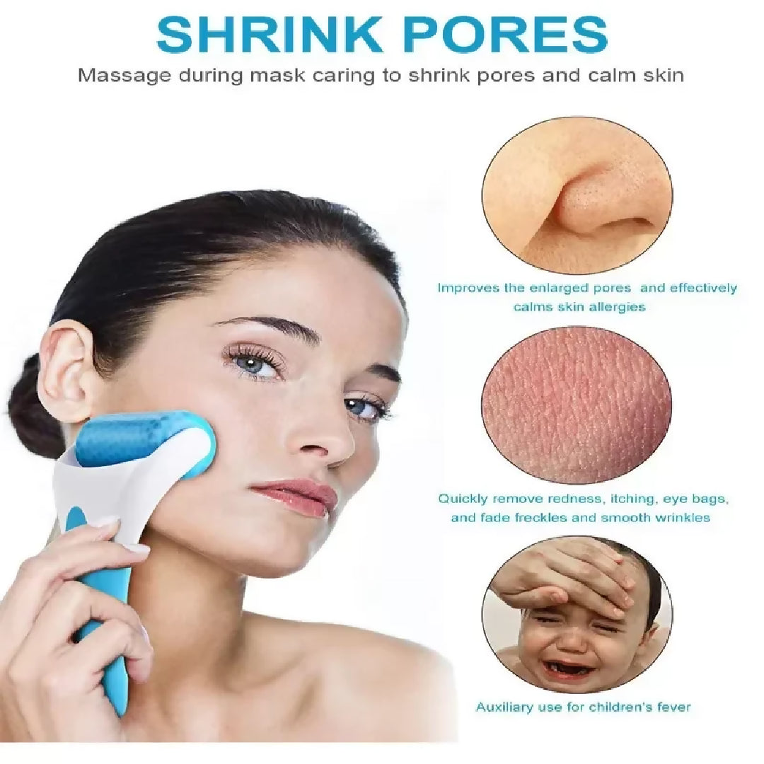 MARZAHAR Ice Roller for Face Eye Puffiness Relief Cold Gel Ice Face Roller Massager Ice Roller Cool Roller For Face Eye Body Facial Shaping Anti Wrinkle Ice Roller Massager Smooth Skin Random Color