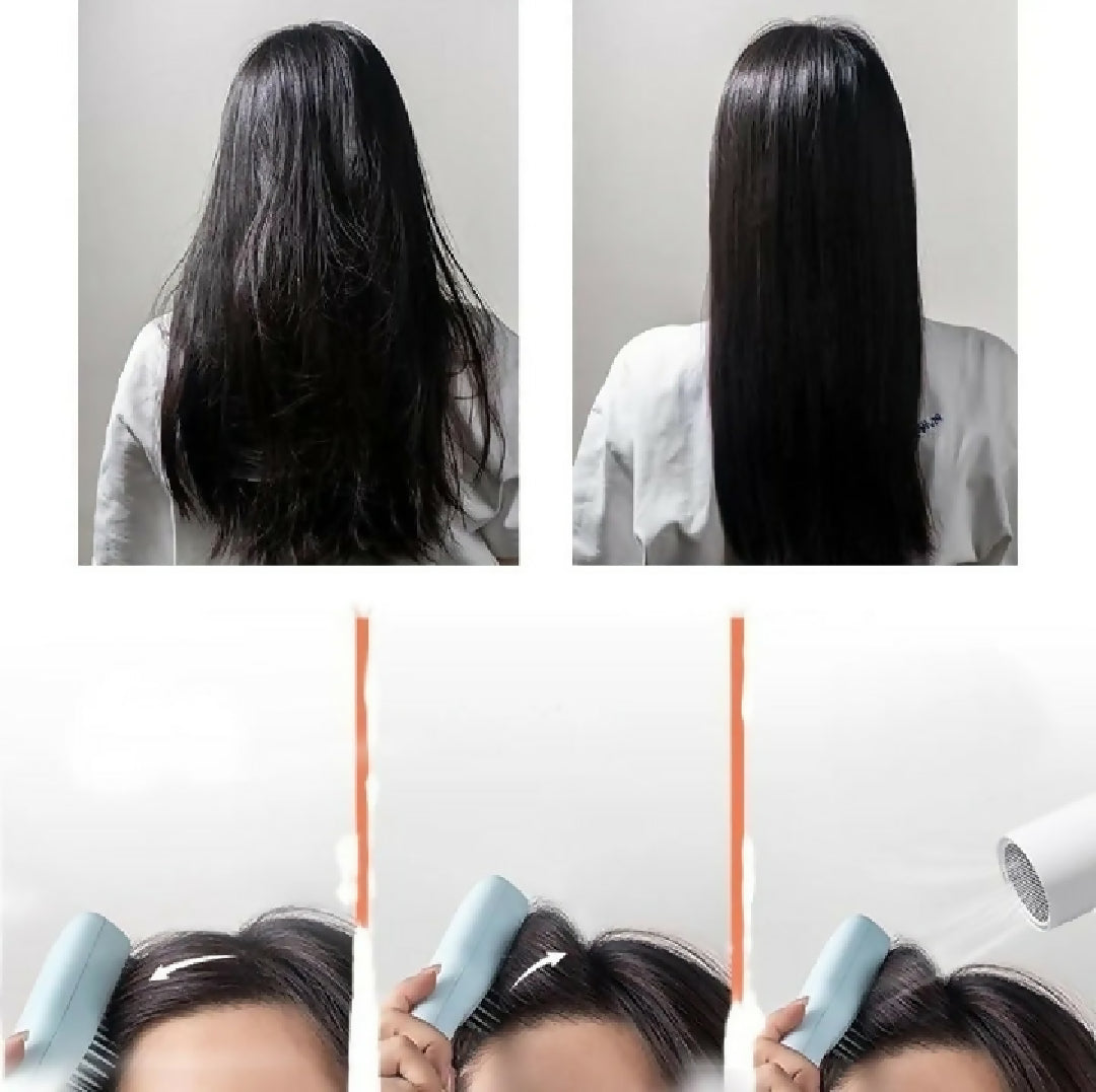 Pack of 2 Self Cleaning Hair Brush One Click Hair Removal Detangling Comb