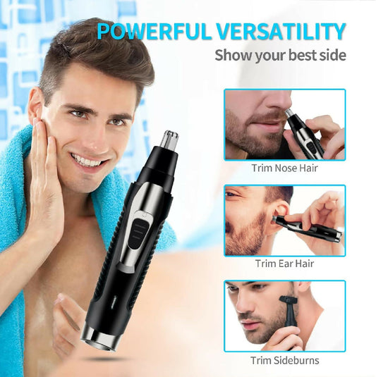 Ear Nose Hair Trimmer for Men Women USB Rechargeable Electric Facial Hair Trimmer with Dual-Edge Stainless Steel Blades