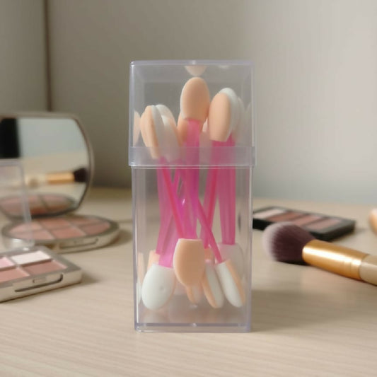 10 Pcs Eyeshadow Blending Brushes Set Abs Plastic Makeup Brushes (Random Color)