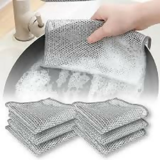Dish Washing Cleaning Cloth Wire Dish Washing Rugs For Kitchen Dishes Dish Scrubber Kitchen Cleaning Cloth Metal Silver
