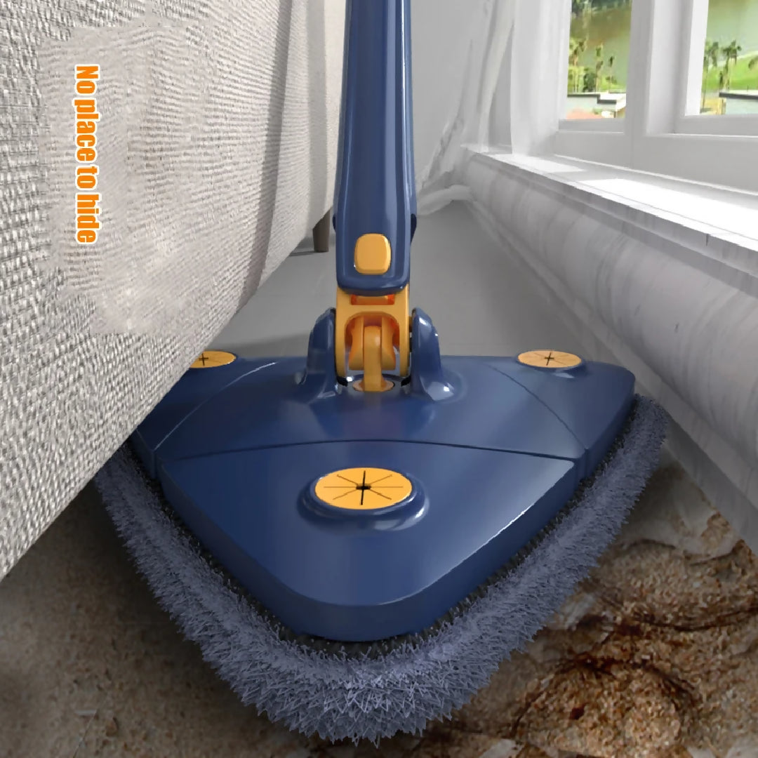 Extendable 360° Triangle Mop with Twist Squeeze – Multi Surface Cleaning Mop (Random Color)