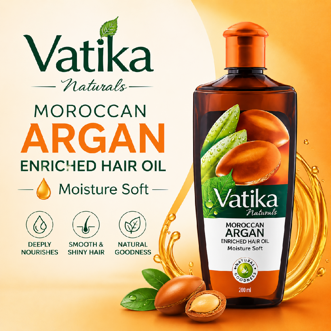 Vatika Moroccan argan enriched hair oil in 200 ml