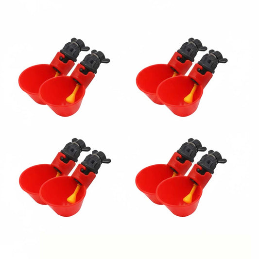 Set of 3 poultry foam water cups for chicks and birds