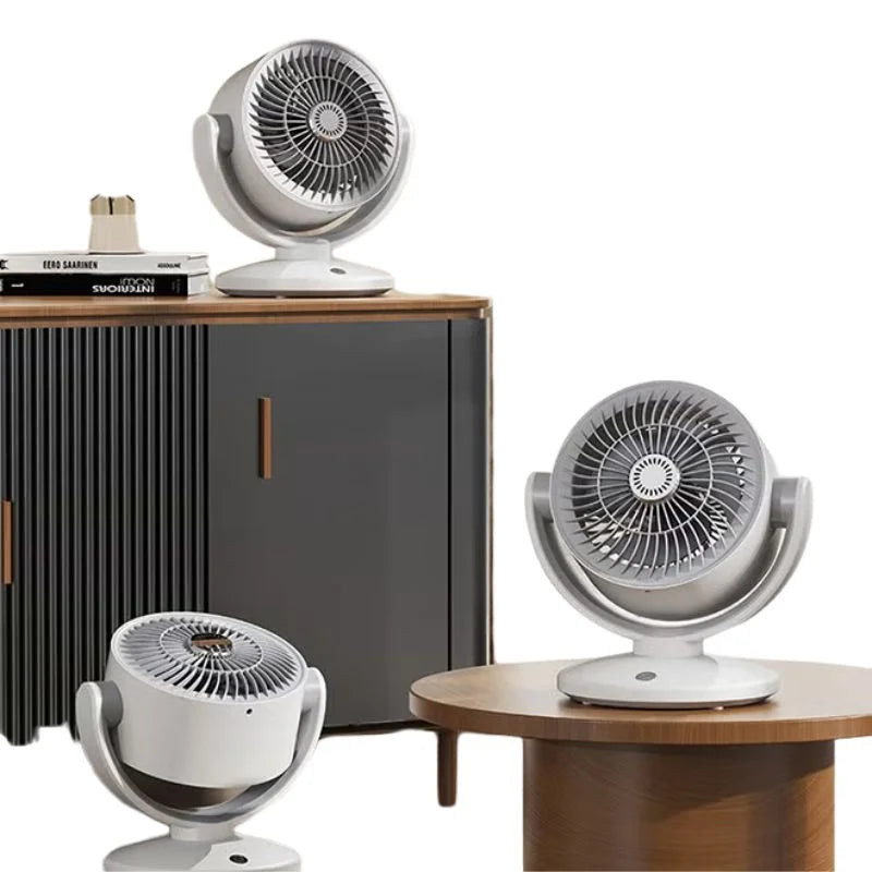 Oscillating Desktop Circulating Fan FT-905 | Rechargeable Mini Table Fan with LED Display & 3 Speeds