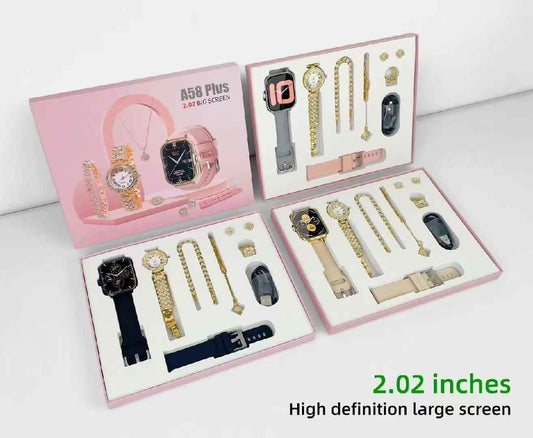 A58 Plus Ladies Smartwatch with Jewelry Strap Elegant Fitness And Health Tracker