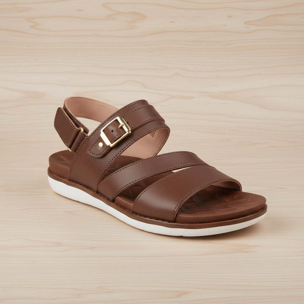 Brown Leather Sandals for Men