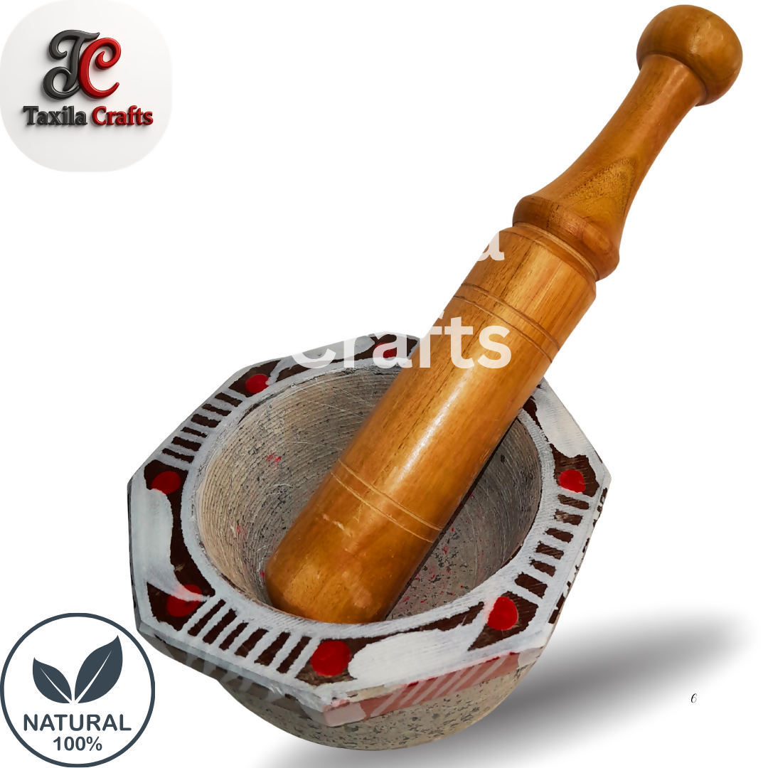 Taxila Black Stone Kundi Danda 8 Inch with 12 Inch Wooden Danda Ramzan Offer
