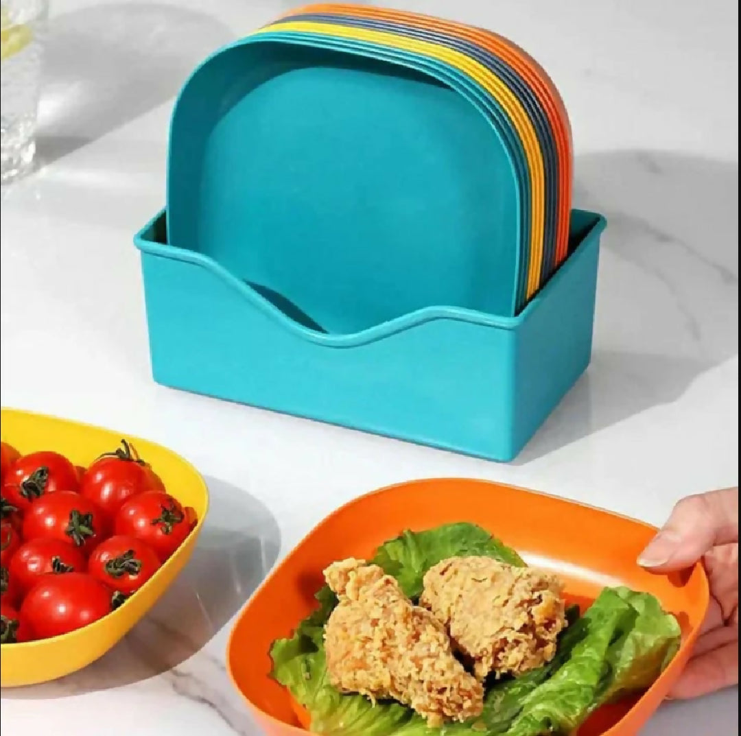 10Pcs Creative Snack Plates Spit Bone Dish Set