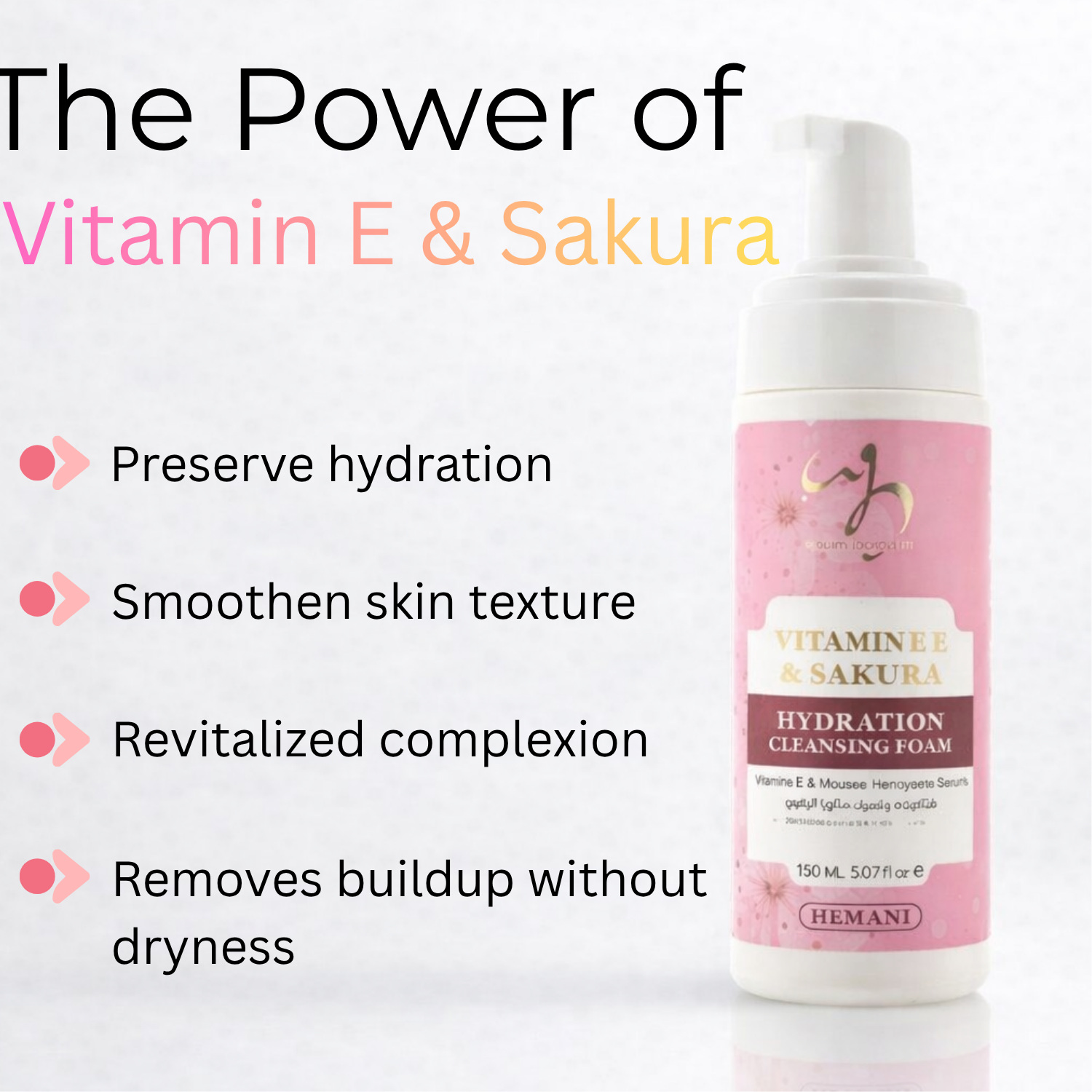 Vitamin E & Sakura Foaming Face Wash 150ml