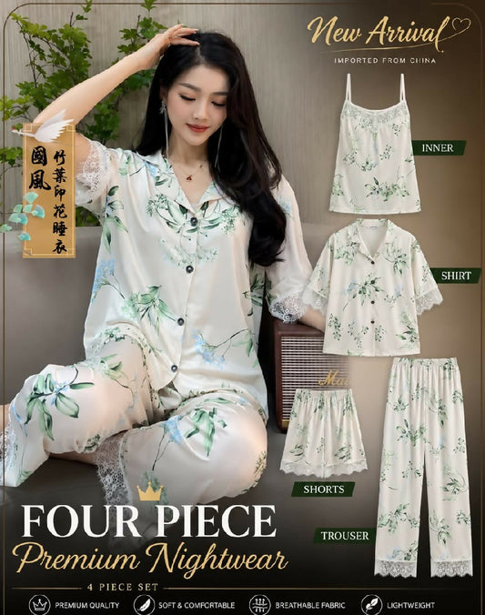 Nightwear Set 4 Piece Premium Quality
