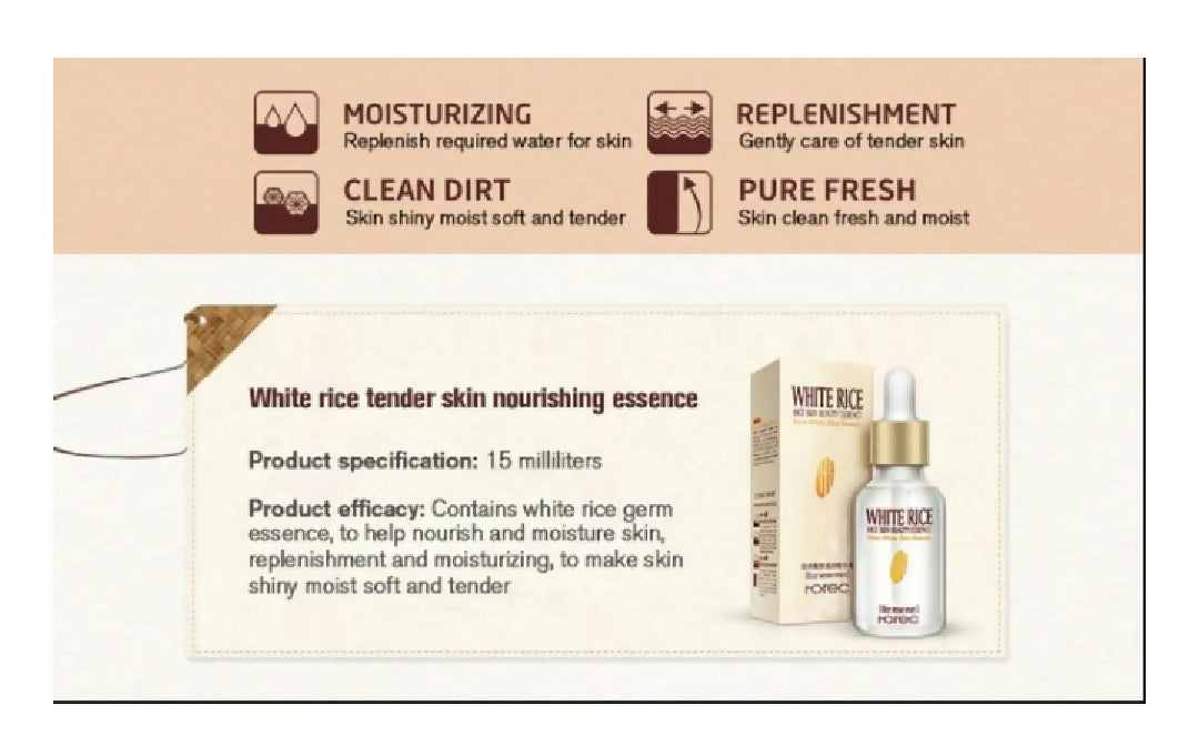 Rorec Moisturizing Anti Wrinkle Rice Face Serum for Open Pores 15ml