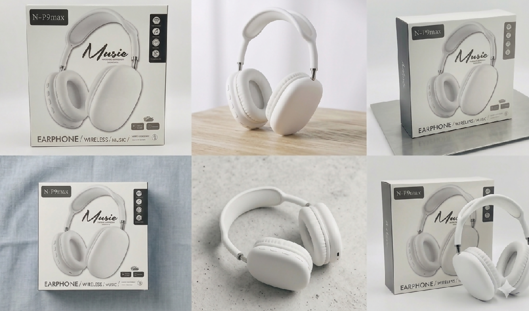NP9 Max Wireless Headphones with Deep Bass Long Playtime and Noise Cancelling