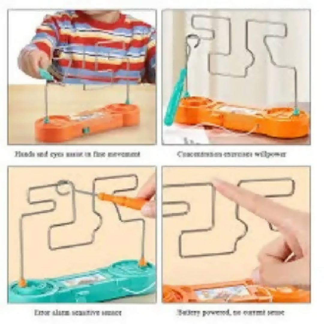 Concentration Toy (Random Color) Bump-Maze-Montessori-Toy-Electric-Wire-Maze-Roller-Game-Touch-Maze-Puzzle-Toy-Collision-Game-Education-Concentration-Toy-Random-Color