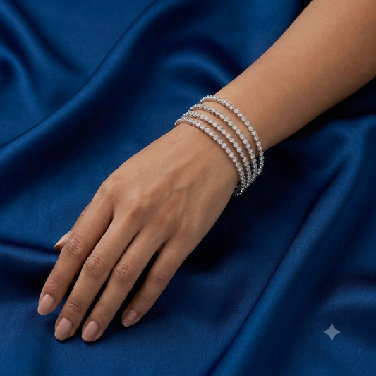 Zircon Celestial Sparkle Bangle Set