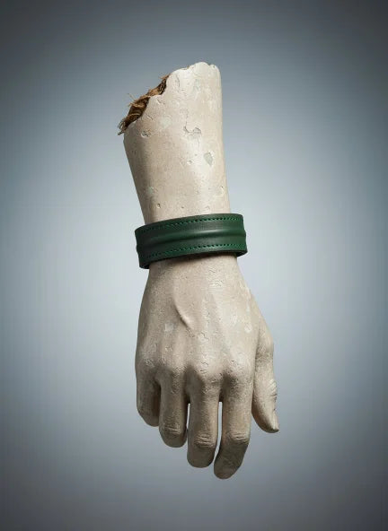 The Grit - Green - Kara Style Leather Bracelet / Leather Cuff