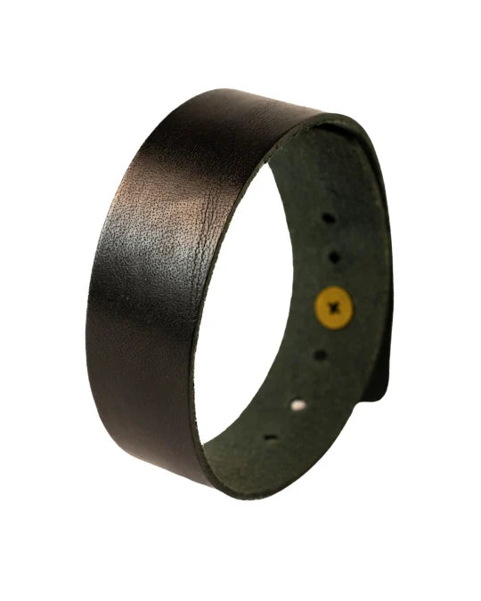 Pristine Black Leather Bracelet (Unisex)