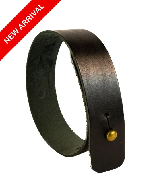 Pristine Black Leather Bracelet (Unisex)
