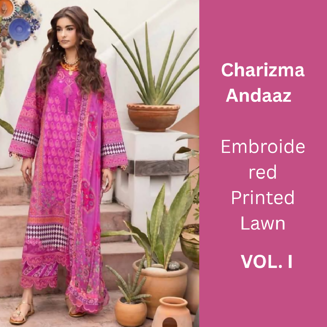 𝐂𝐡𝐚𝐫𝐢𝐳𝐦𝐚 𝐀𝐧𝐝𝐚𝐚𝐳 𝐕𝐨𝐥 𝟏 𝐄𝐦𝐛𝐫𝐨𝐢𝐝𝐞𝐫𝐞𝐝 𝐏𝐫𝐢𝐧𝐭𝐞𝐝 𝐋𝐚𝐰𝐧 𝐒𝐮𝐢𝐭 𝐰𝐢𝐭𝐡 𝐄𝐦𝐛𝐫𝐨𝐢𝐝𝐞𝐫𝐞𝐝 𝐂𝐡𝐢𝐟𝐟𝐨𝐧 𝐃𝐮𝐩𝐚𝐭𝐭𝐚 (𝟑-𝐏𝐢𝐞𝐜𝐞)