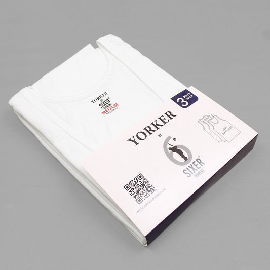 Yorker Men's Vest Sleeve Less 100% Cotton-Pack of 3