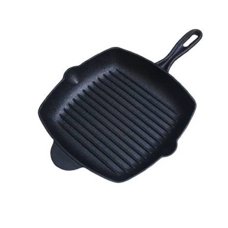 Grill Pan 10.25 inch Pre Seasoned Perfect for Grilling Searing and Cooking
