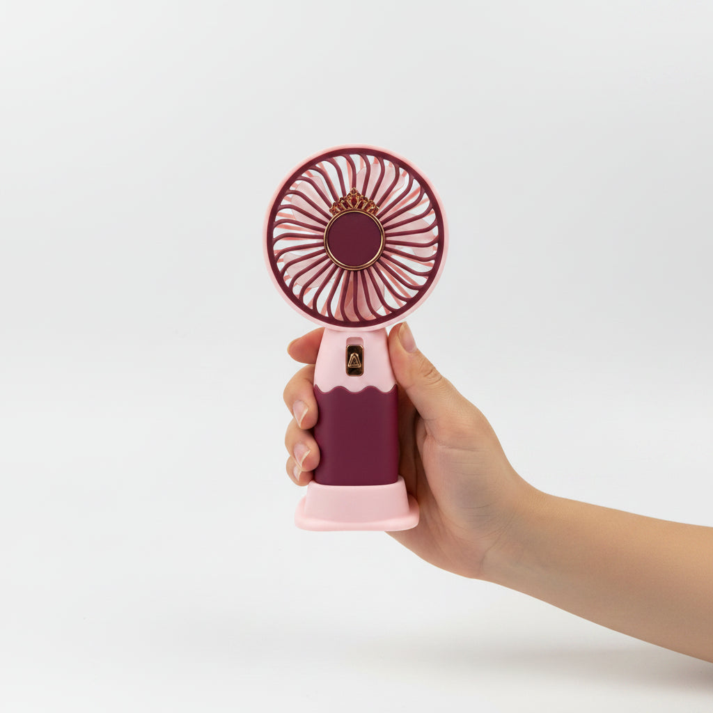 Mini USB Rechargeable Fan with Detachable Base - Random Color
