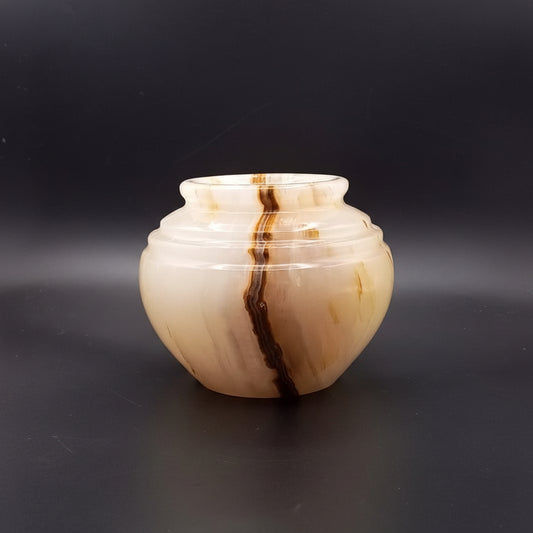 Handcrafted Marble Matki Decor 5.5 x 4.5 Inch