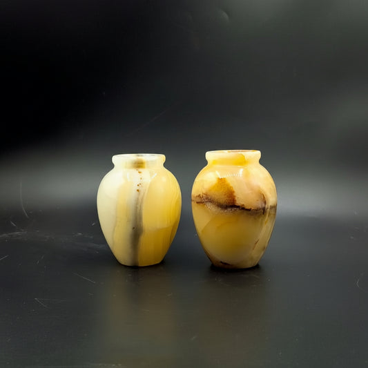 Handcrafted Marble Flower Vase 3 x 4 Inch