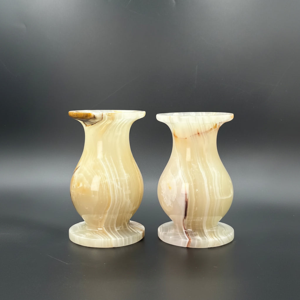 Marble Flower Vase & Candle Stand 3 x 5 Inch