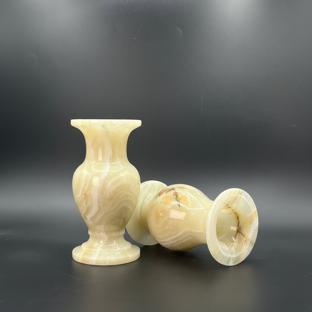 Marble Flower Vase & Candle Stand 3 x 5 Inch