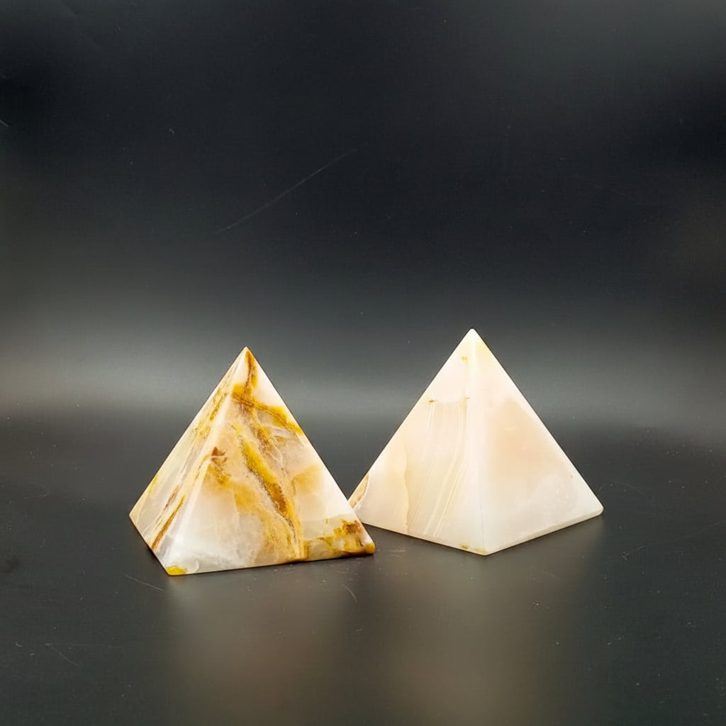 Handcrafted Marble Pyramid 3 x 3 x 3 Inch