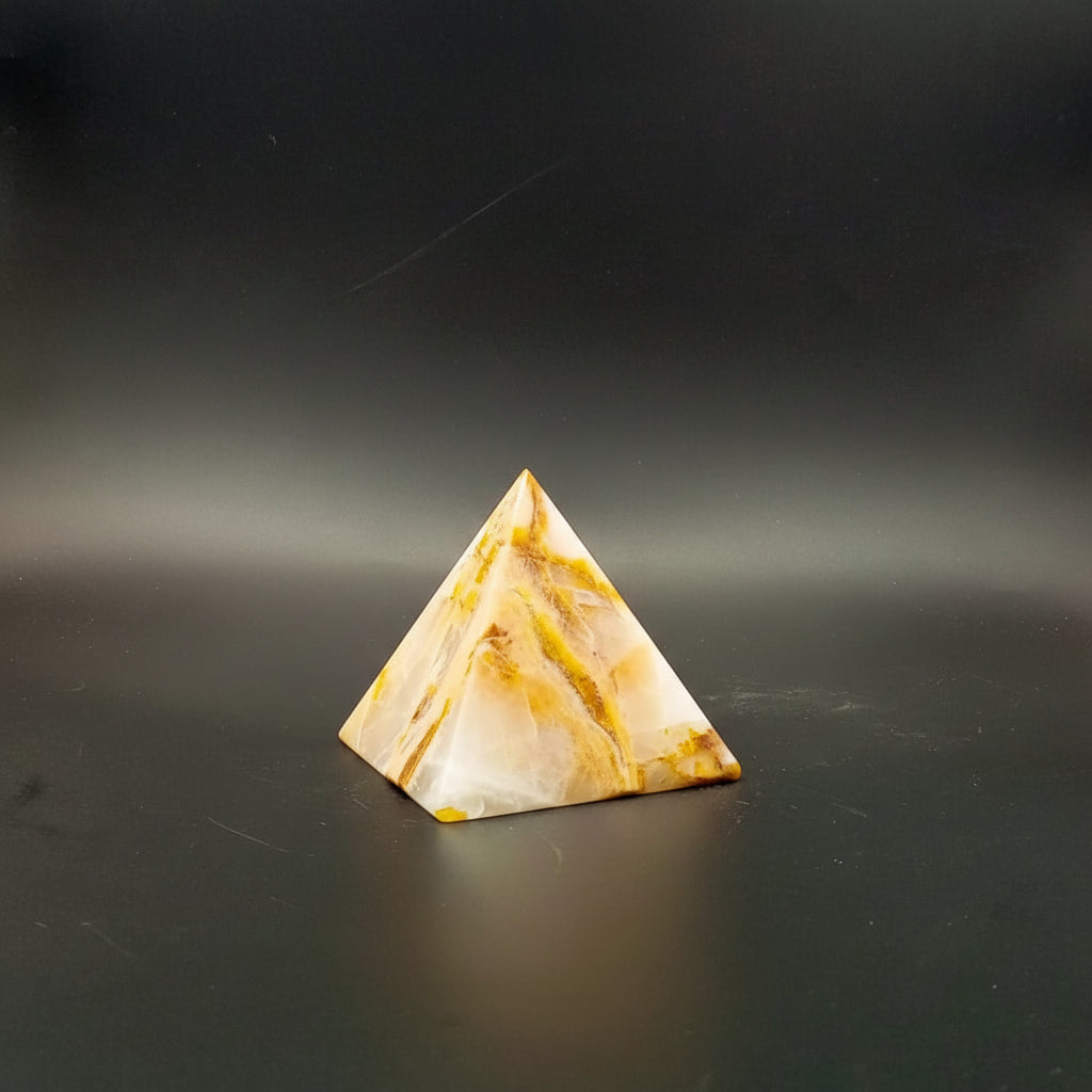 Handcrafted Marble Pyramid 3 x 3 x 3 Inch